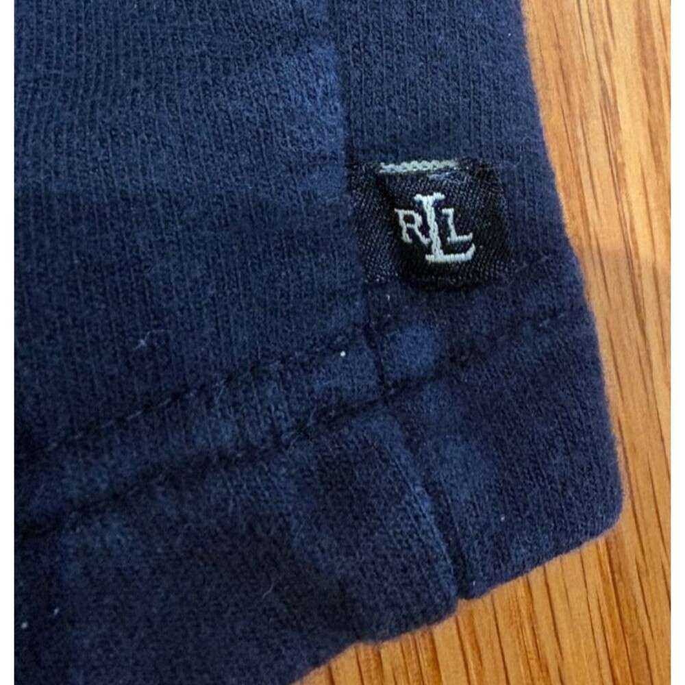 Polo Ralph Lauren Women's Cotton Sweatshirt Cardigan  Jersey with snaps Navy XL - Picture 10 of 11